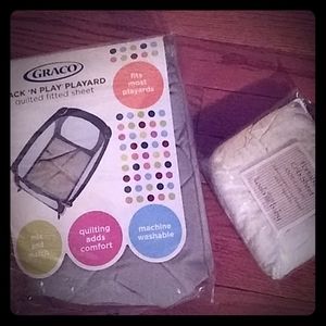 3 Fitted Crib sheets for portable crib/playard